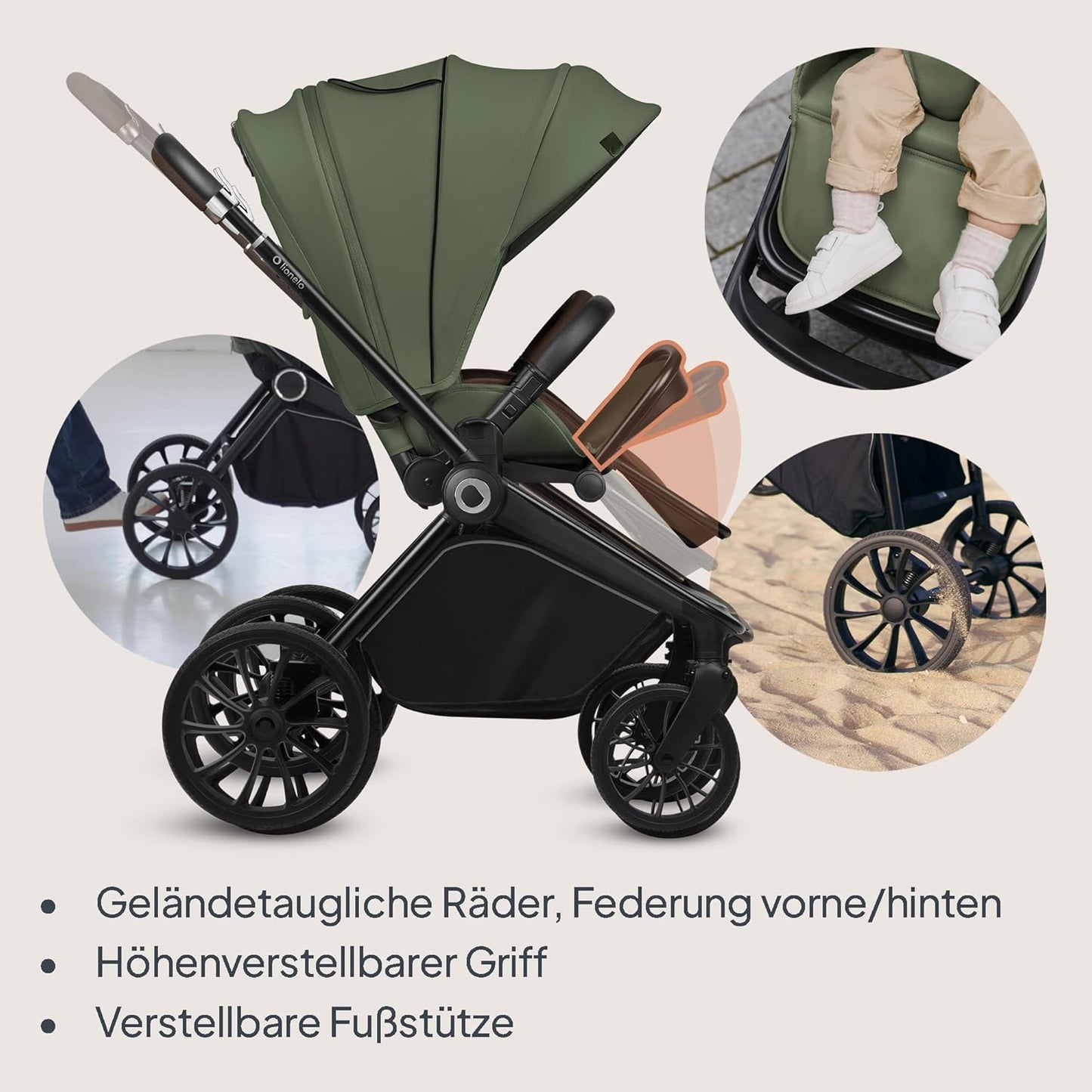 LIONELO Kombikinderwagen 2-in-1