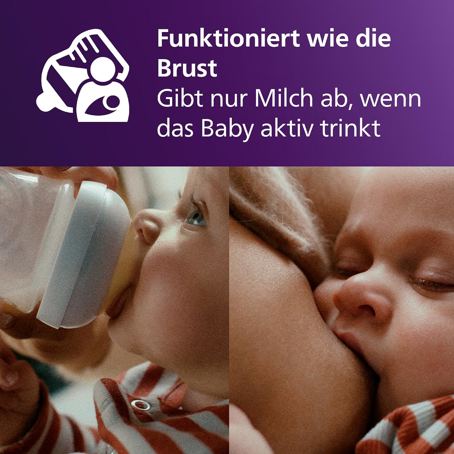 Babyflasche mit Anti-Reflux, 260 ml