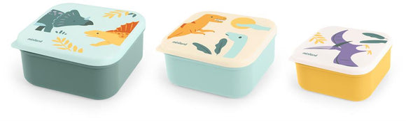 Brotdose Set 3teilig: Dino (Neuware)