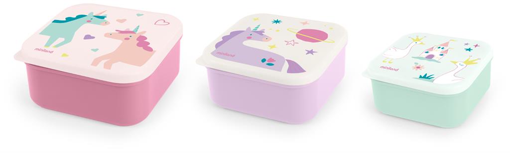 Brotdose Set 3teilig: Einhorn