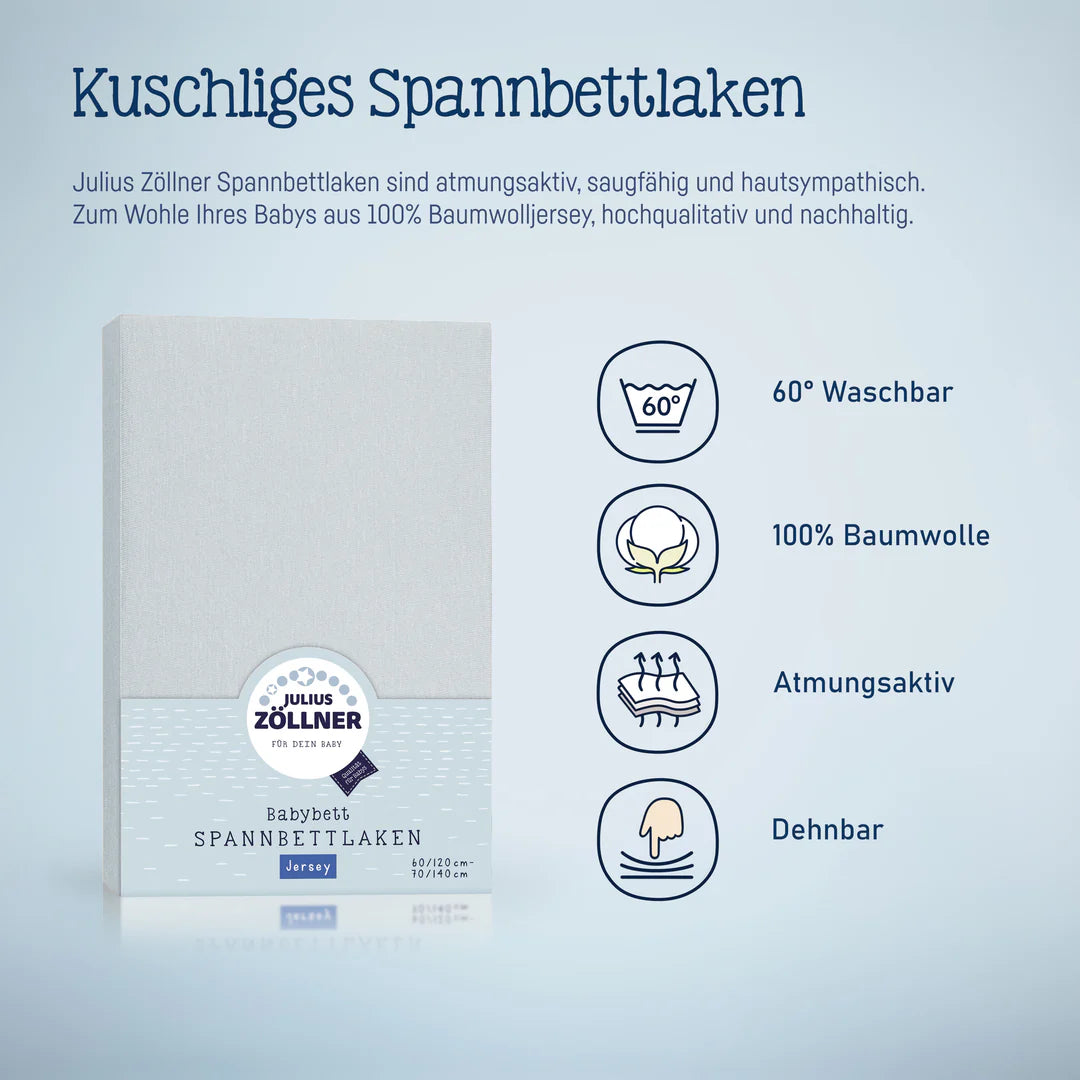 Spannbetttuch hellblau