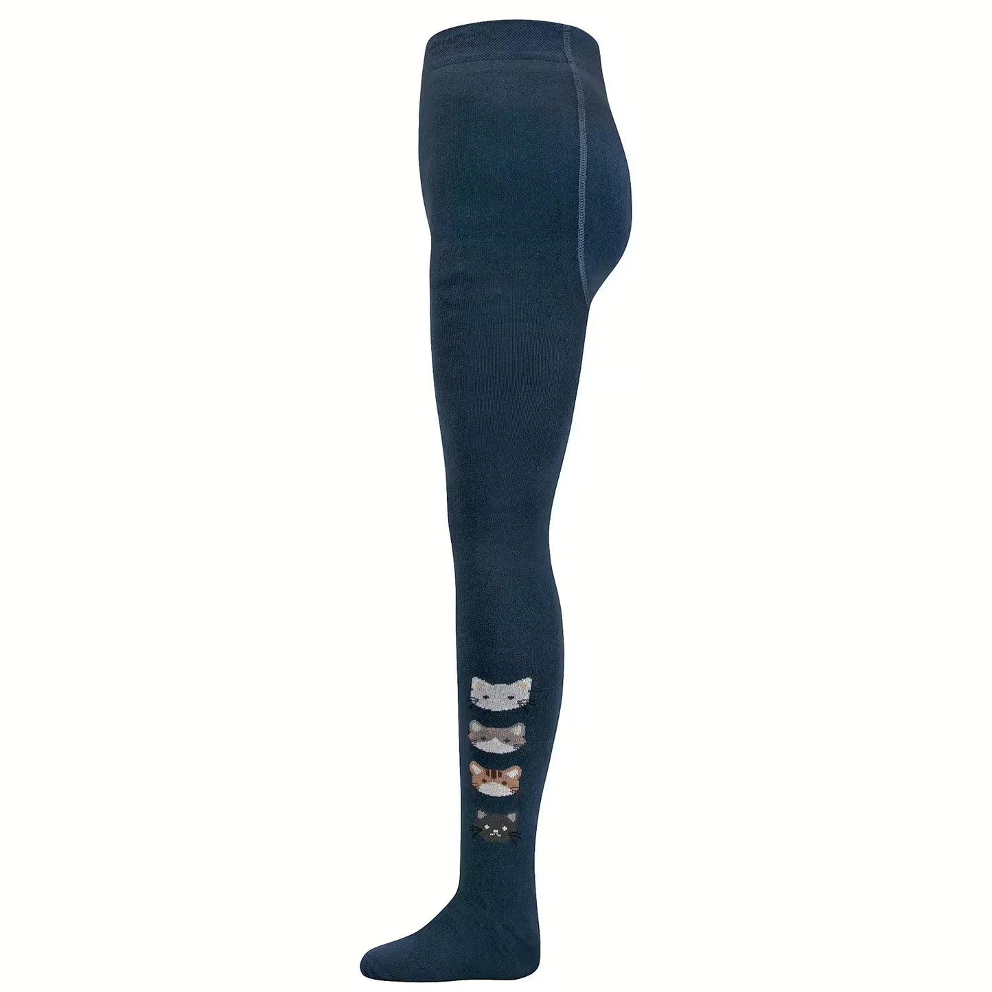 Strumpfhose: blau,Katze