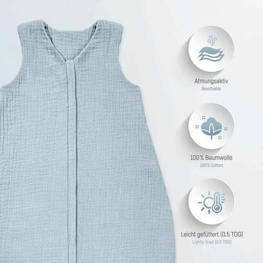 Schlafsack Musseline: blau
