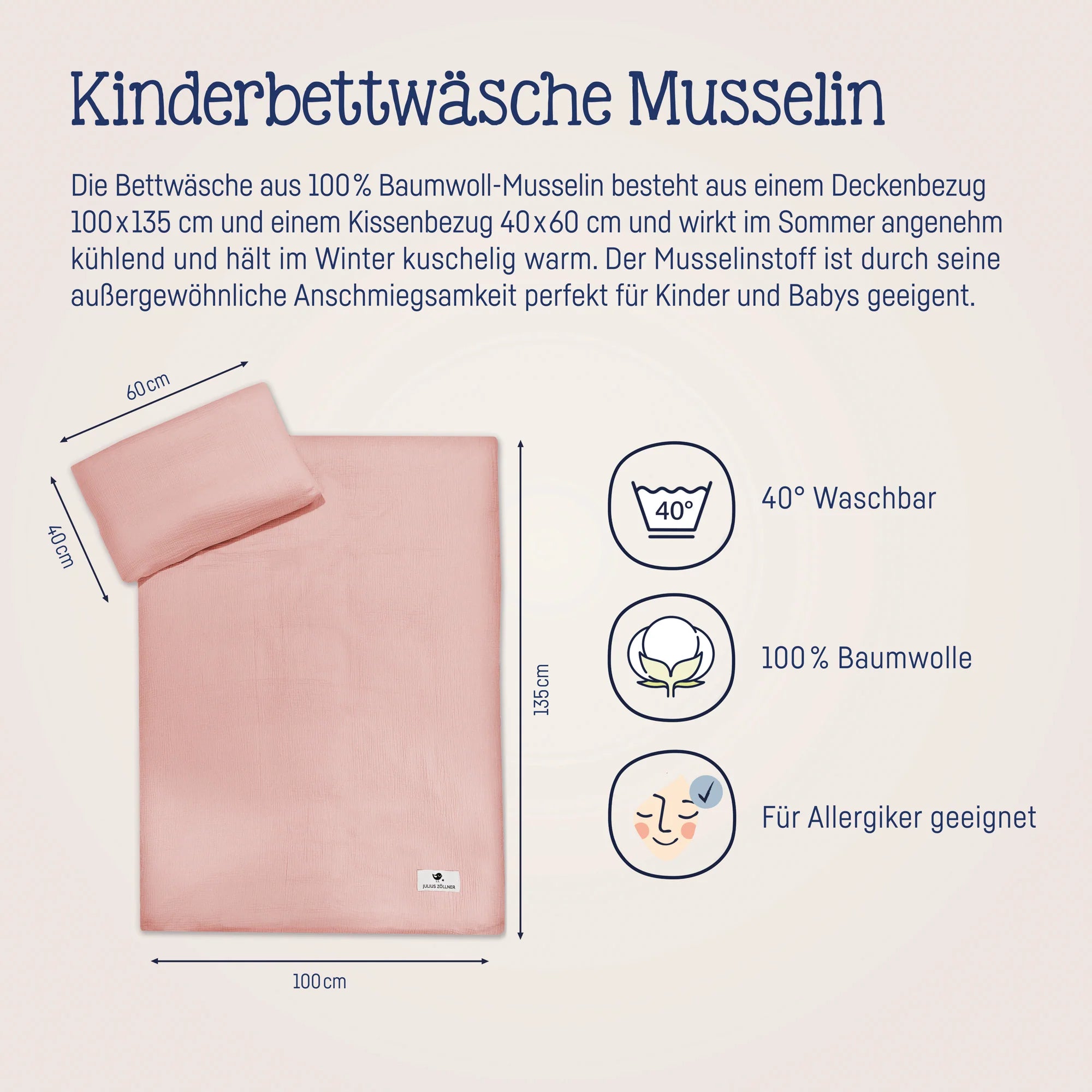 Bettwäsche rosa  reserviert für Geburtsliste #361042