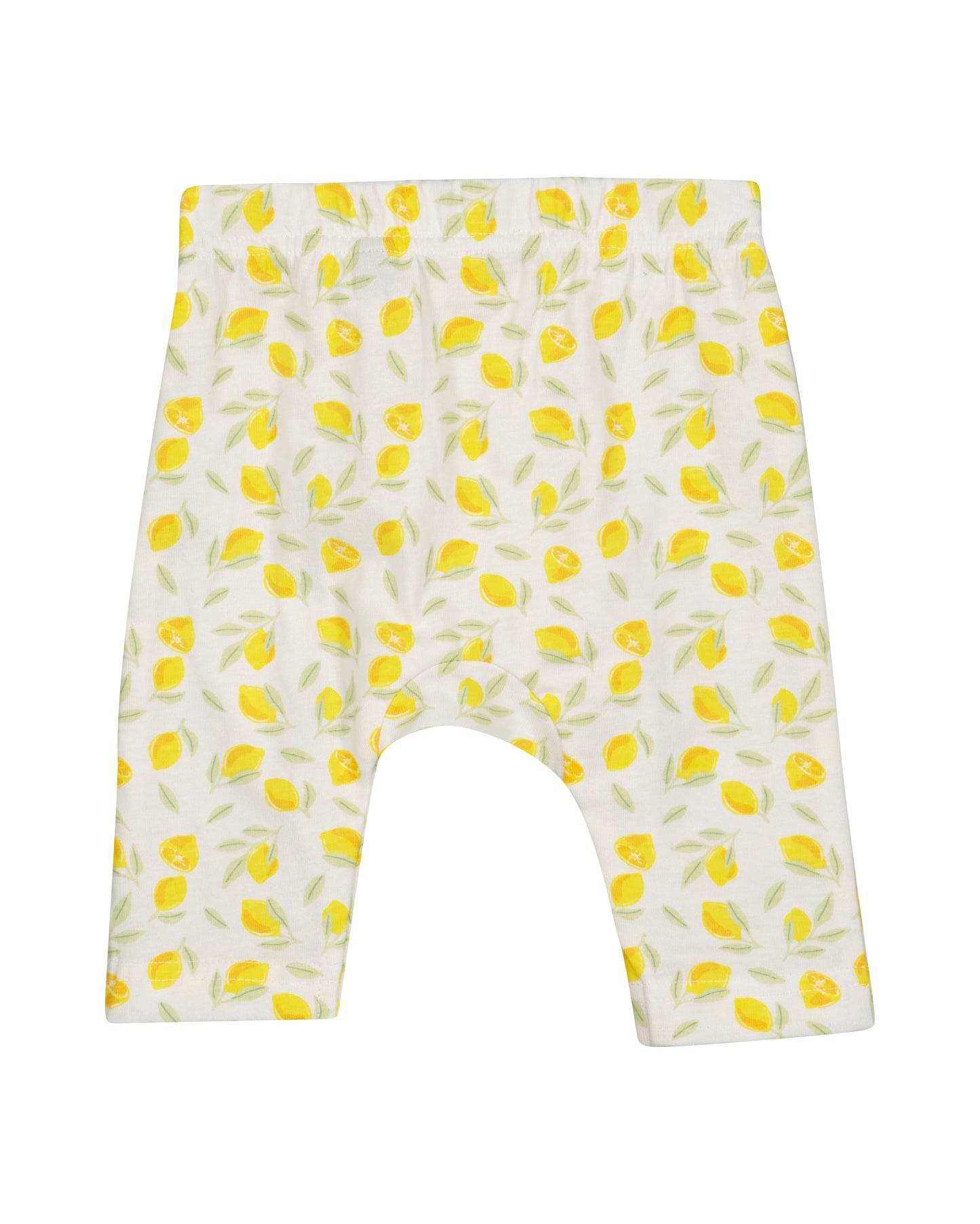 Set: Langarmshirt und Hose: weiß,Zitronen