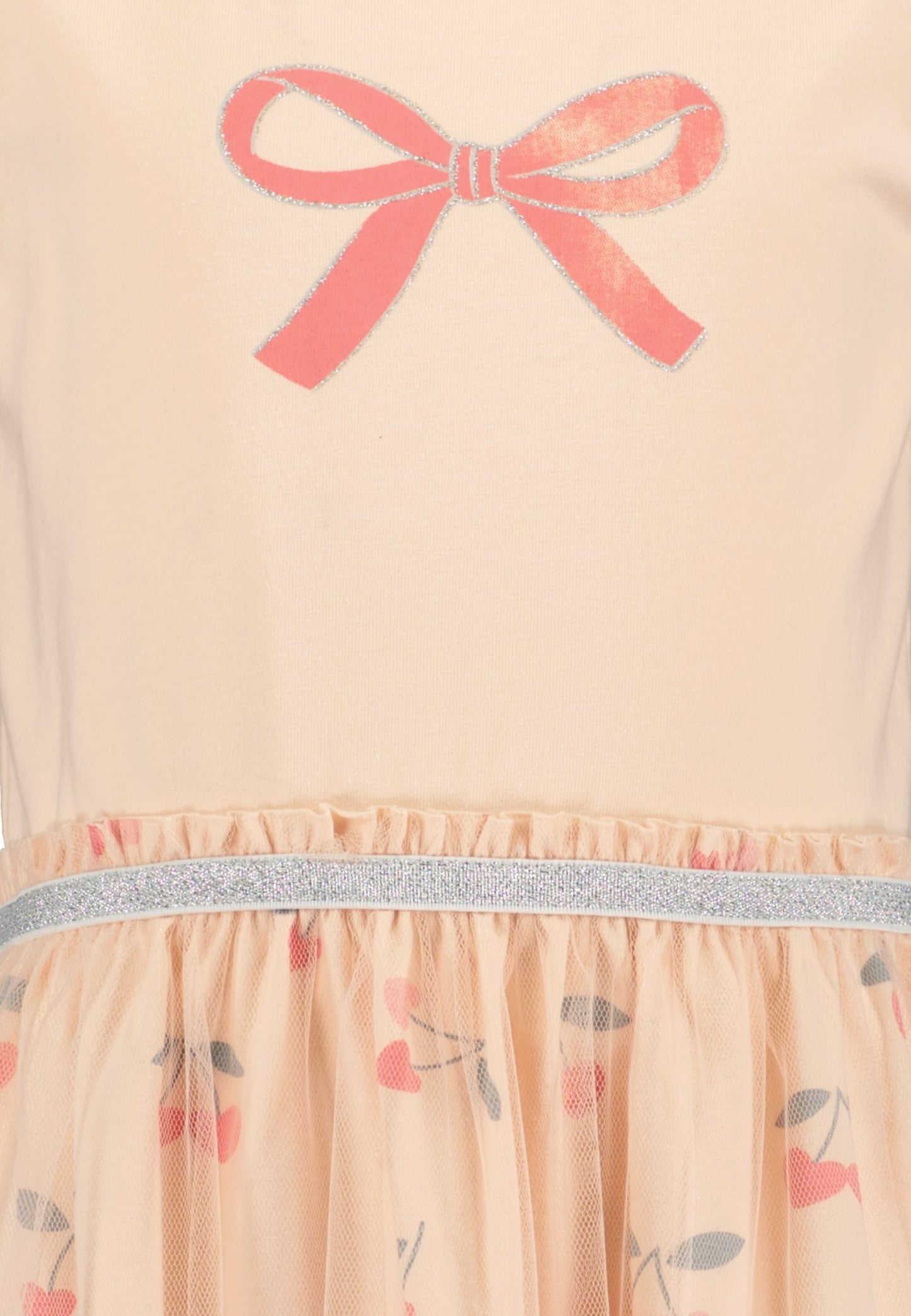 Kleid mit Tüll: Lachs,Schleife