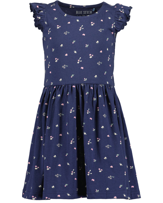 Kleid: blau,Blumen