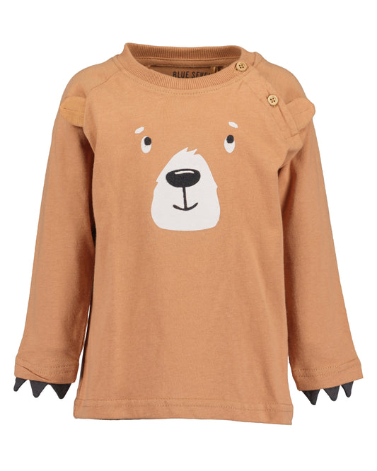 Langarmshirt: braun,Bär