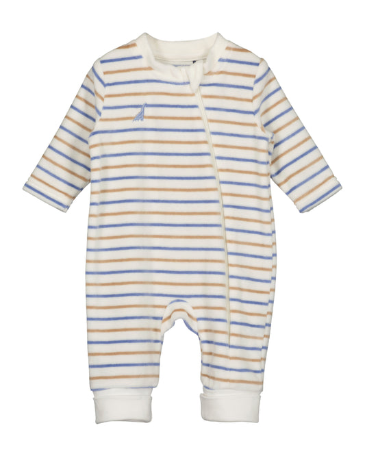 Strampler: beige,blau,Dino