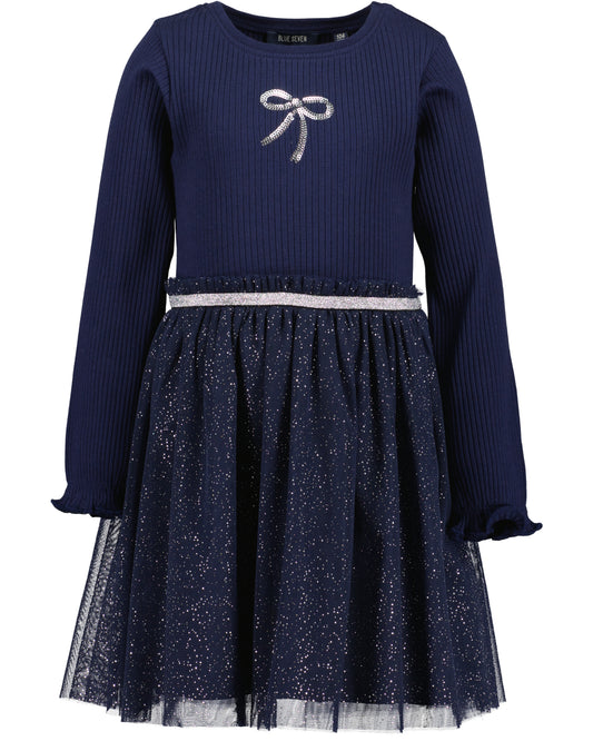 Blue Seven Kleid mit Tüllrock marine
