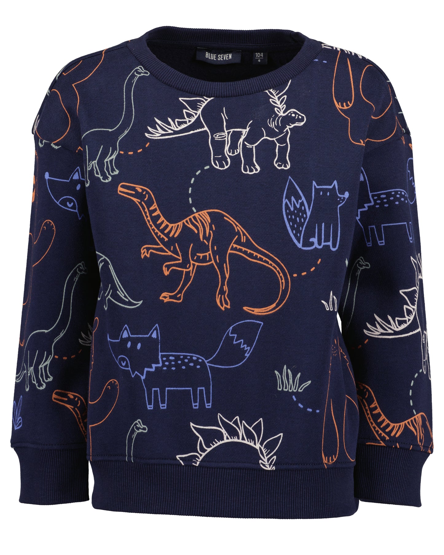 Pullover: blau,Dino