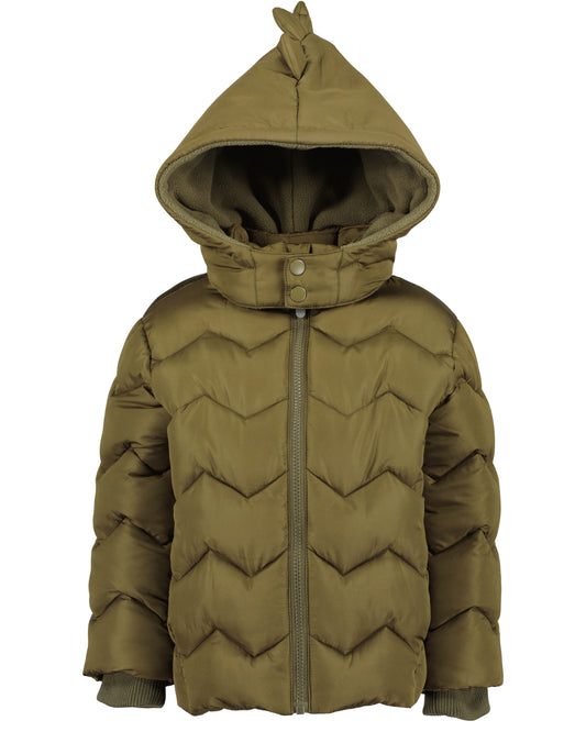 Jacke mit abnehmbarer Kapuze oliv