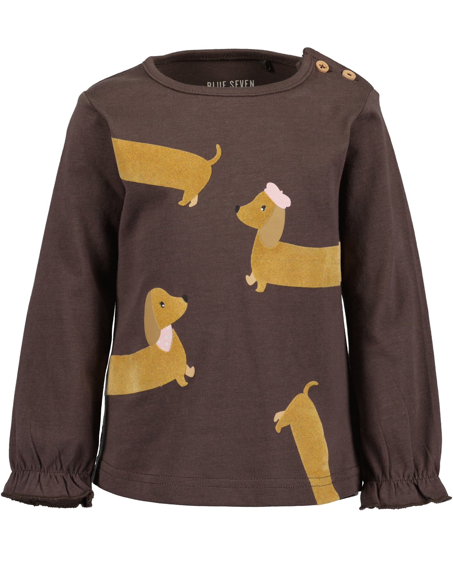 Langarmshirt: braun,Dackel