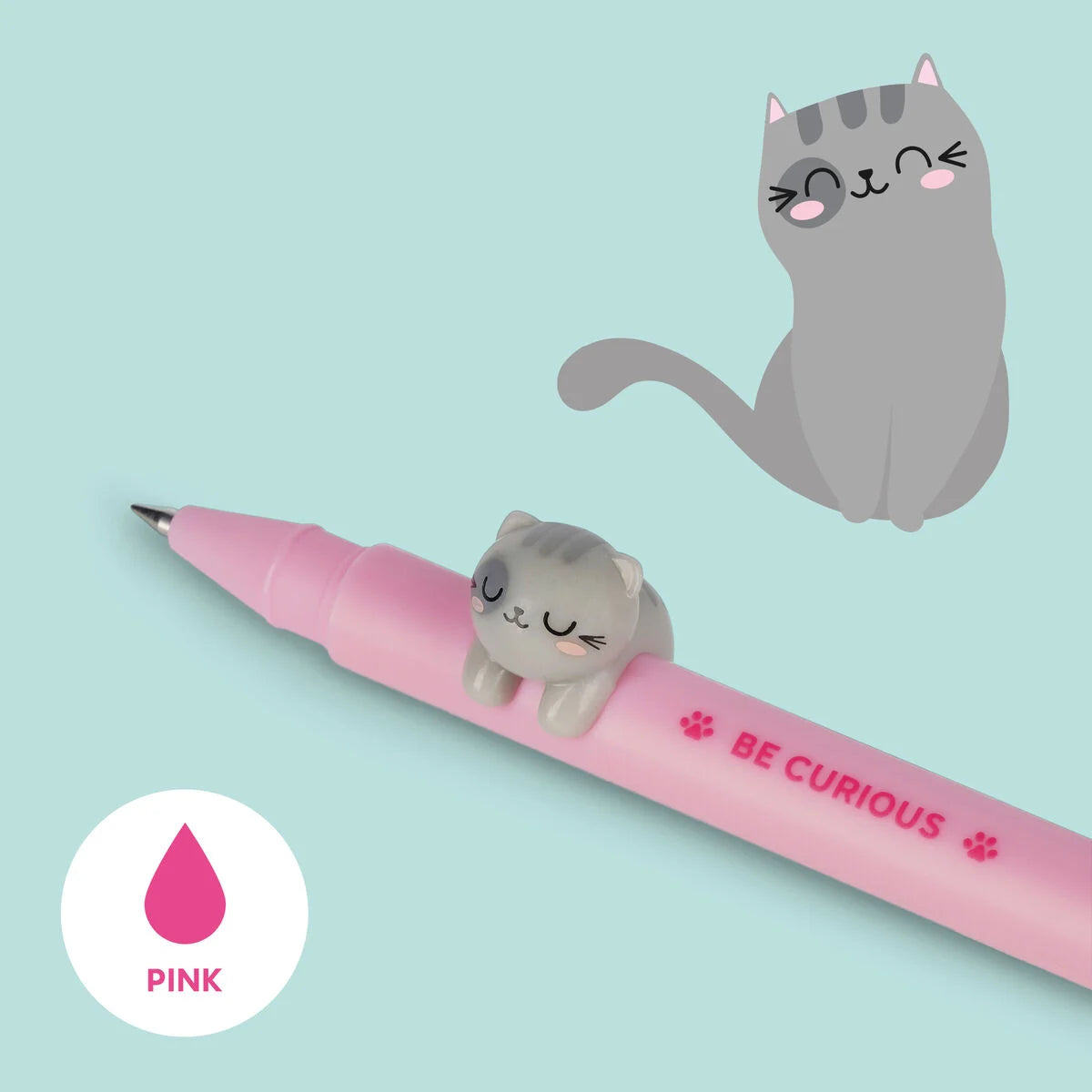 Stift mit Deko-Tierchen: Katze