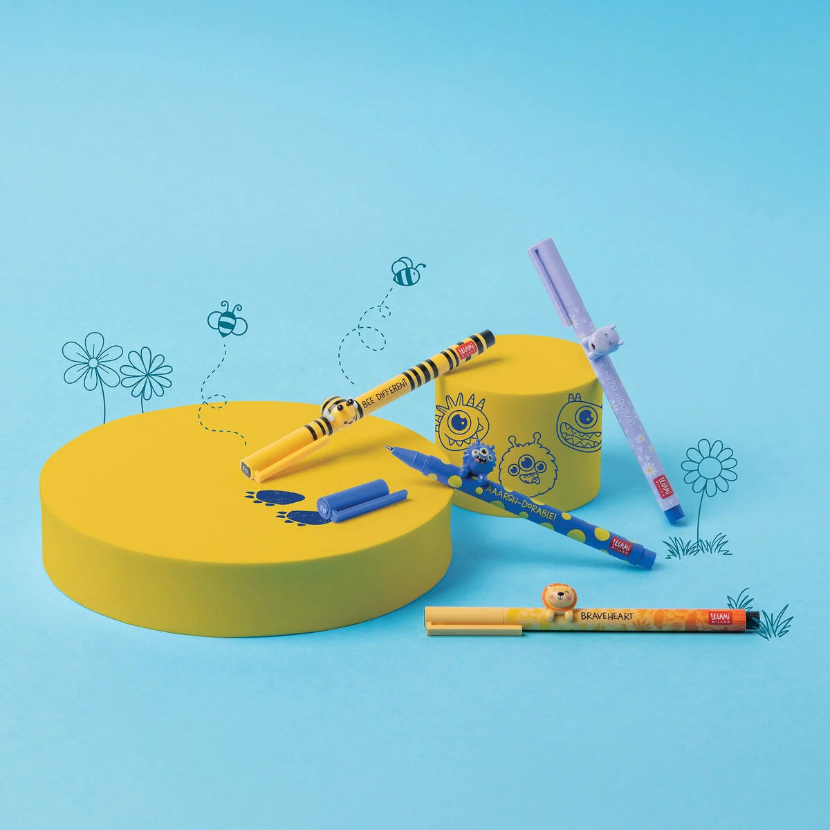 Stift mit Deko-Tierchen: Monster
