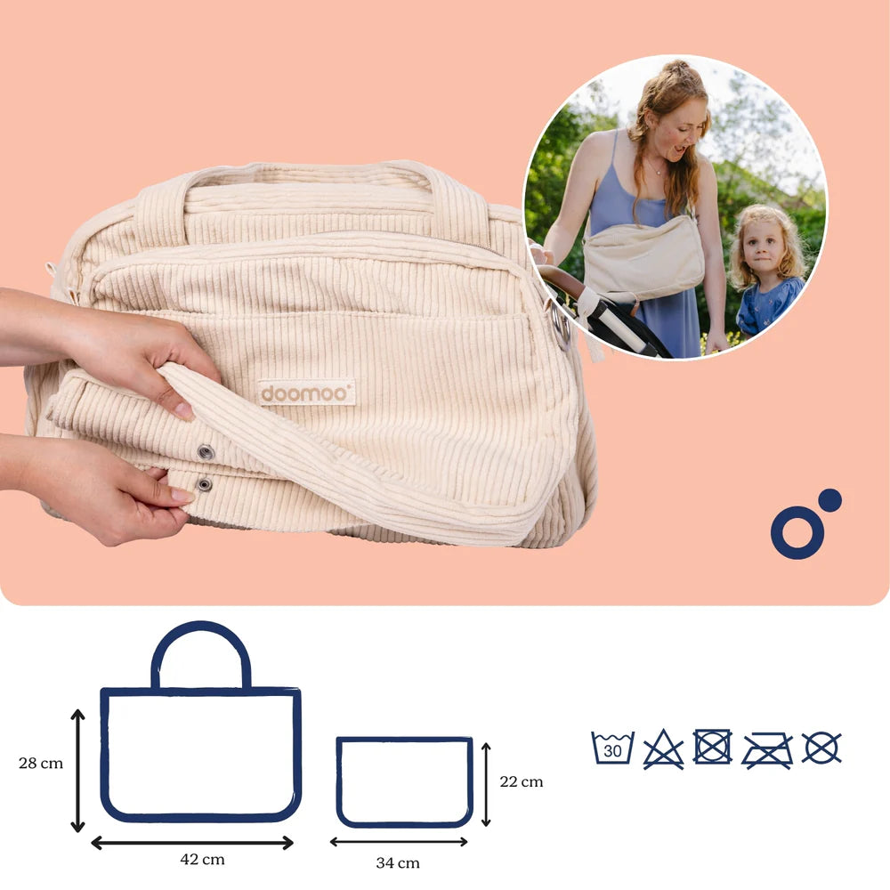 Wickeltasche: Cord,beige