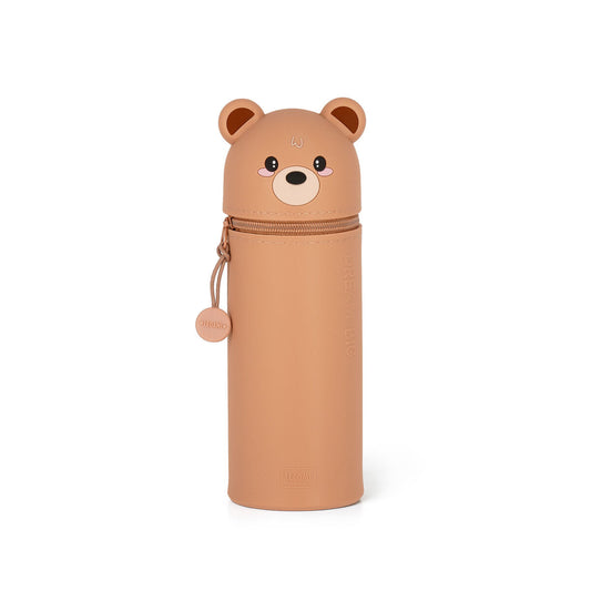 2-in-1-Federmäppchen aus Silikon: Bär