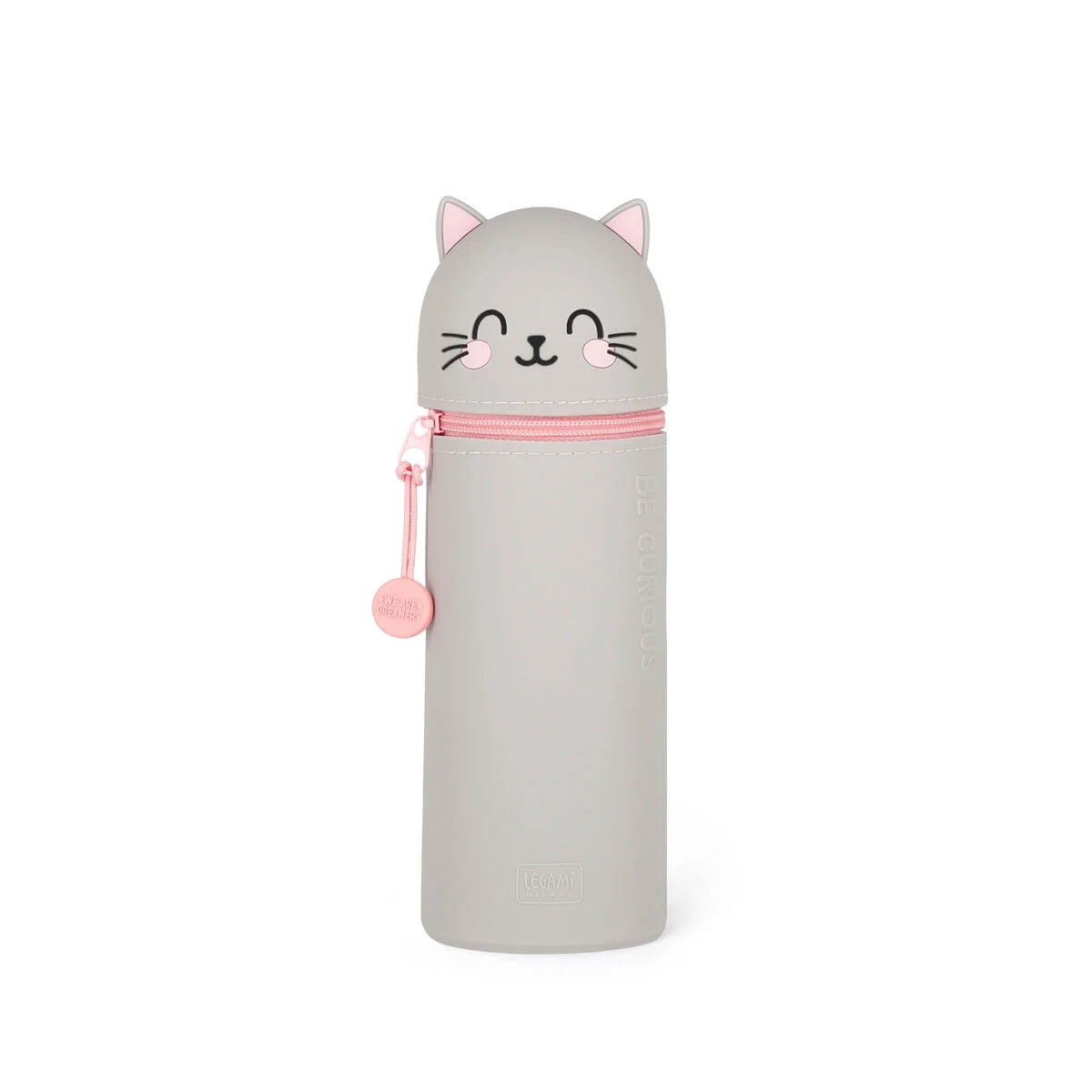2-in-1-Federmäppchen aus Silikon: Katze