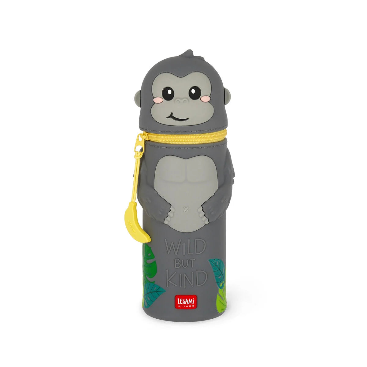 2-in-1-Federmäppchen aus Silikon: Gorilla