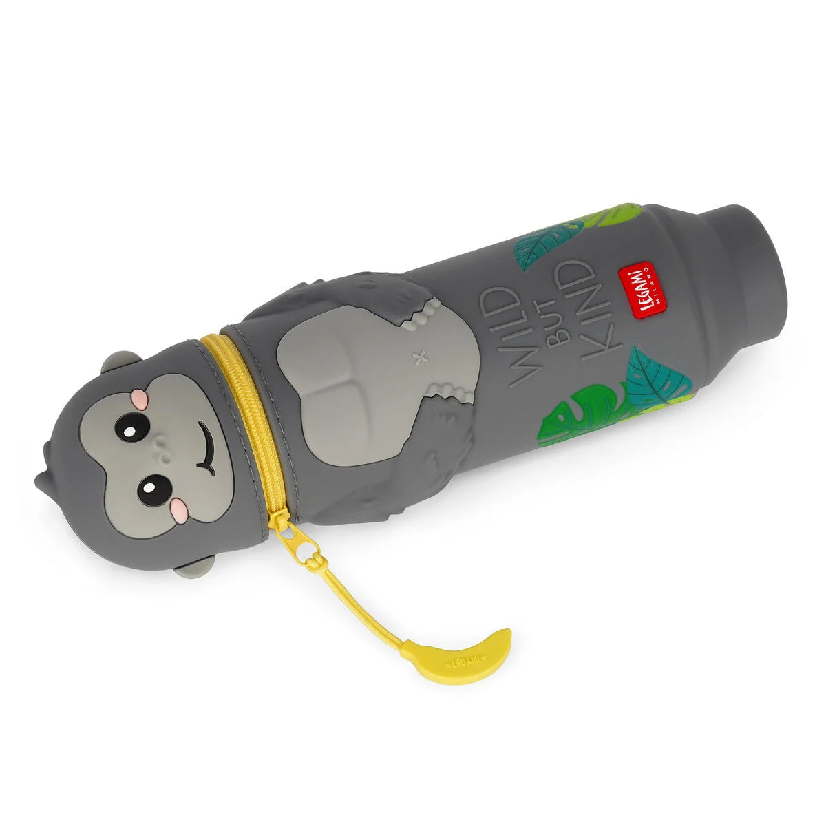2-in-1-Federmäppchen aus Silikon: Gorilla