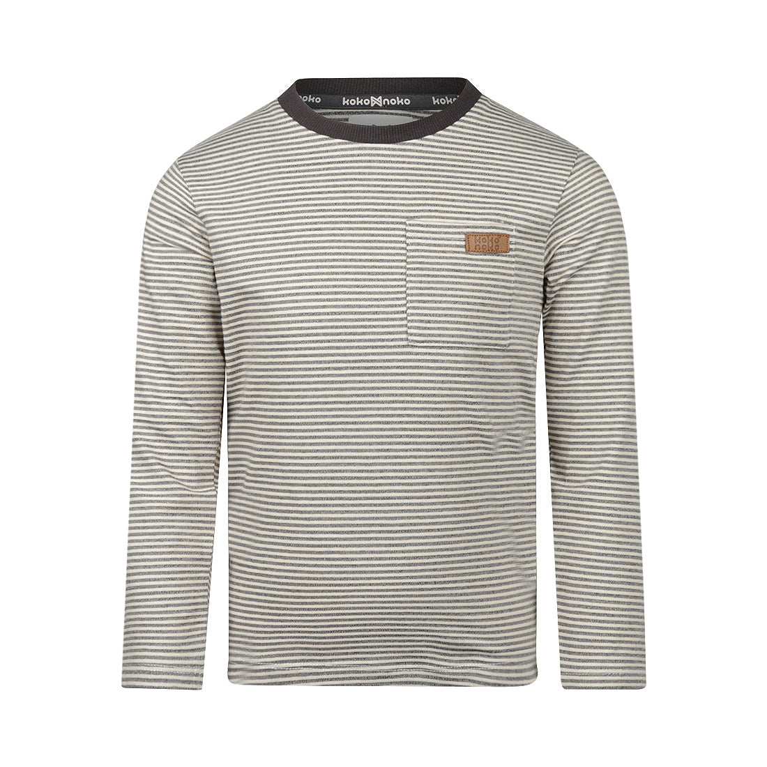 Langarmshirt dunkelgrau gestreift