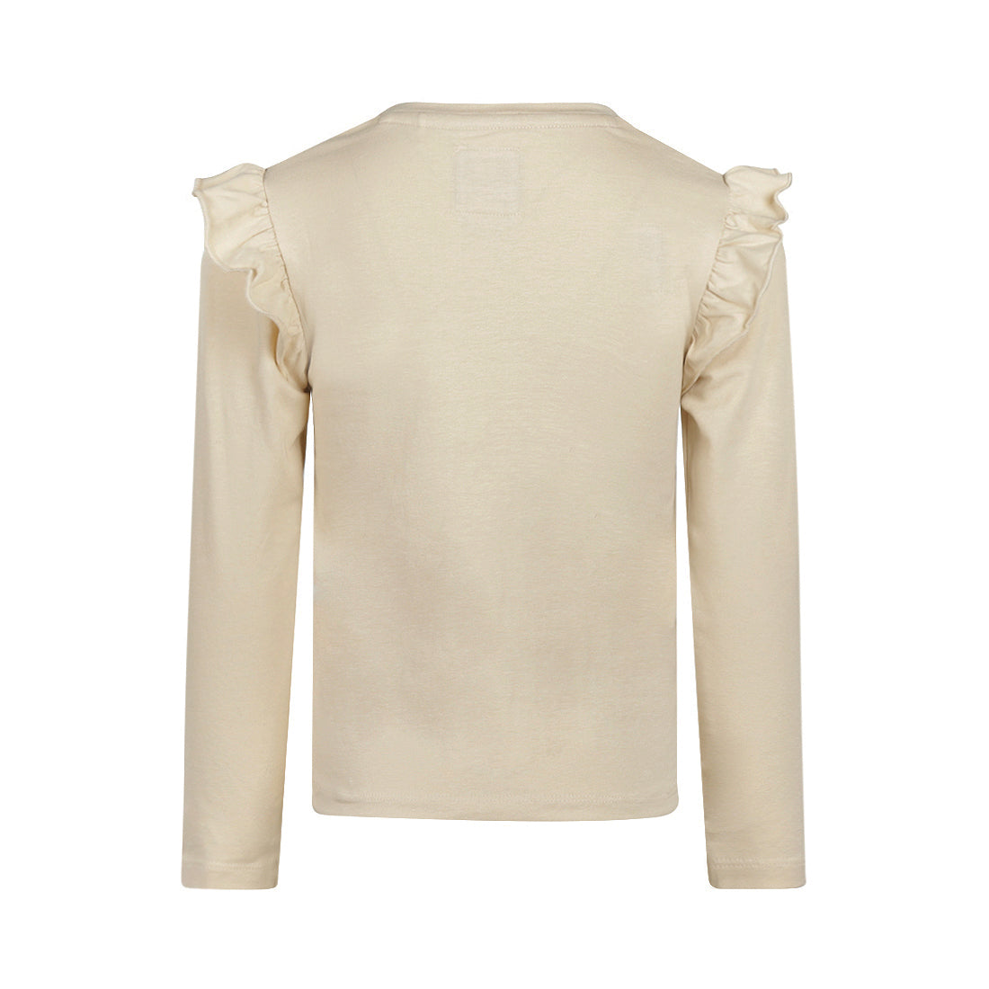 Langarmshirt cremefarben mit Smok-Rüschen