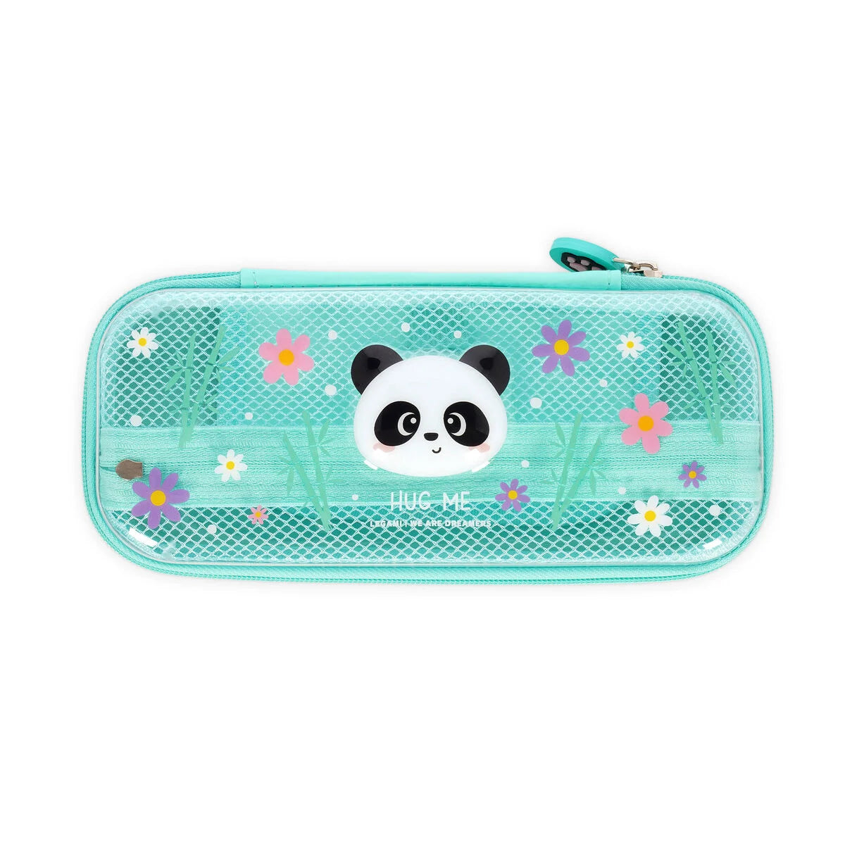Transparentes Hartschalen-Federmäppchen: Pandabär