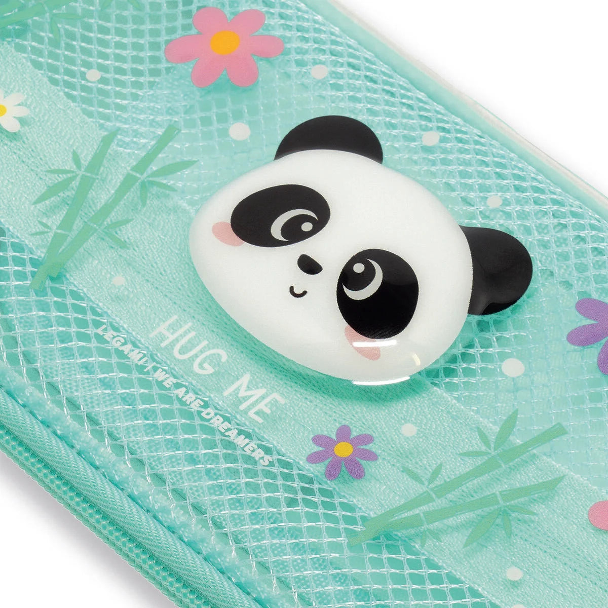 Transparentes Hartschalen-Federmäppchen: Pandabär
