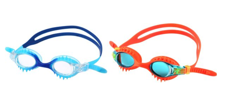 Taucherbrille 6+ Orange und Blau