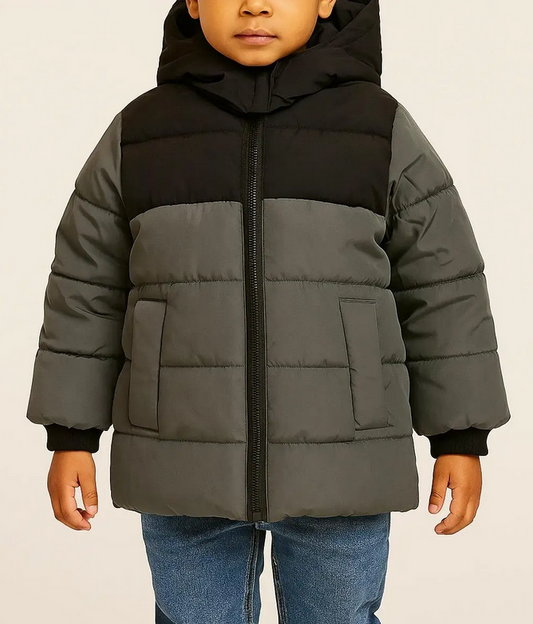 Winterjacke grau,schwarz