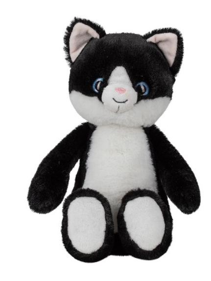 Plüschkatze: schwarz,weiß