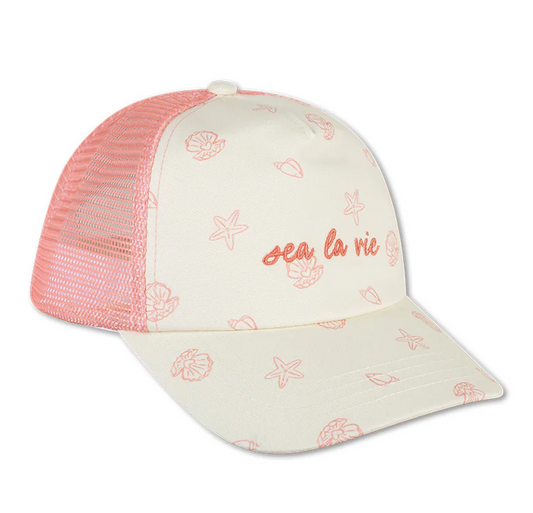 Schirmkappe: beige,rosa