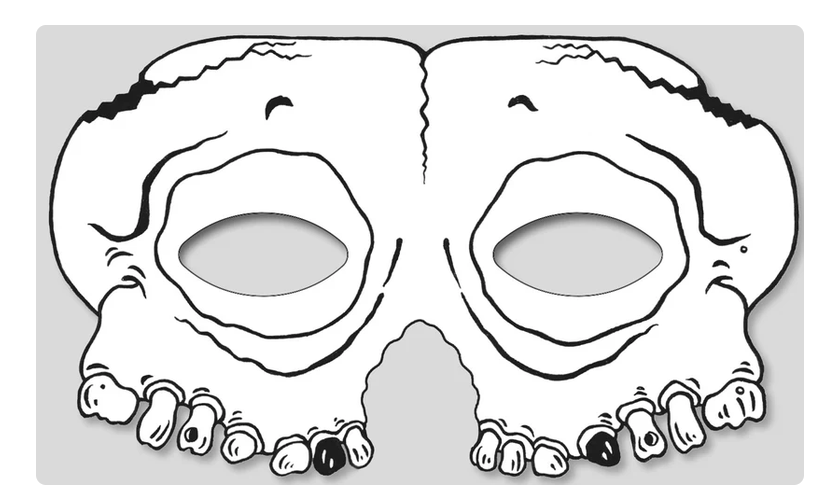 Gruselmasken zum Ausmalen