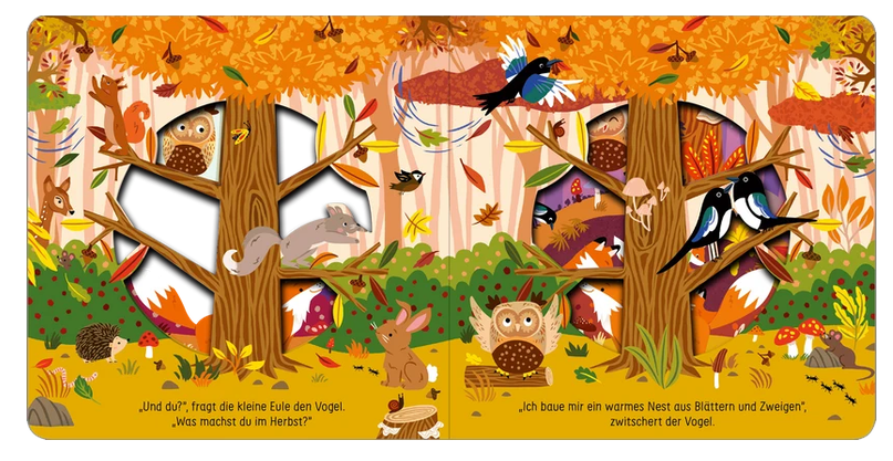 Was macht die Eule im Herbst?