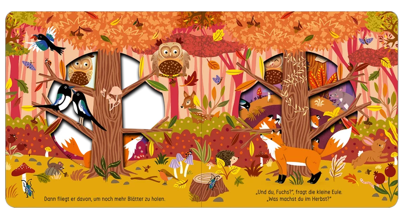 Was macht die Eule im Herbst?