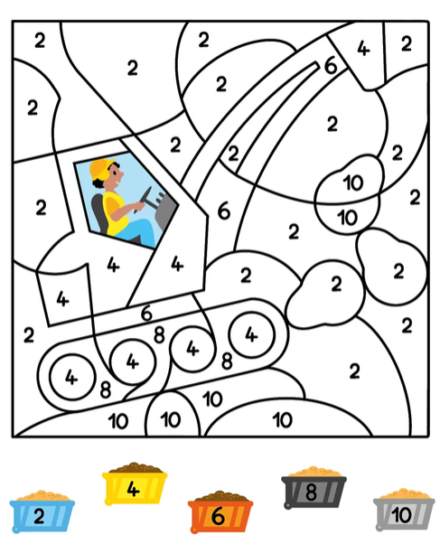 Malen nach Zahlen Mini – Baustelle