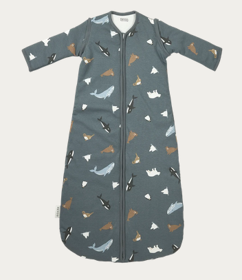 Schlafsack Winter: blau,Wal