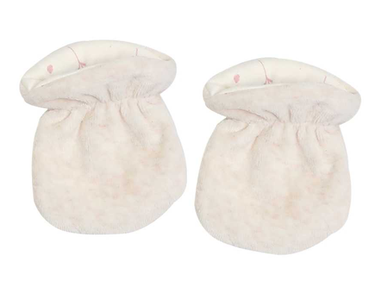 Trois Kilos Sept Set: Strampler,Body,Mütze,Schuhe,Handschuhe,Beutel: beige,rosa