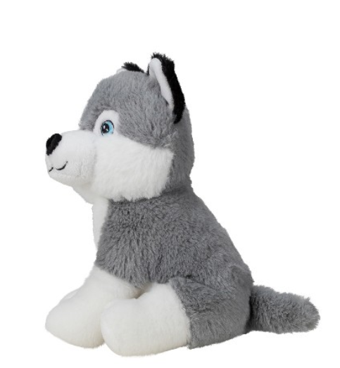 Plüsch Hasky: schwarz,grau