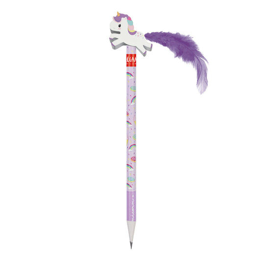 Bleistift mit Radiergummi: Einhorn