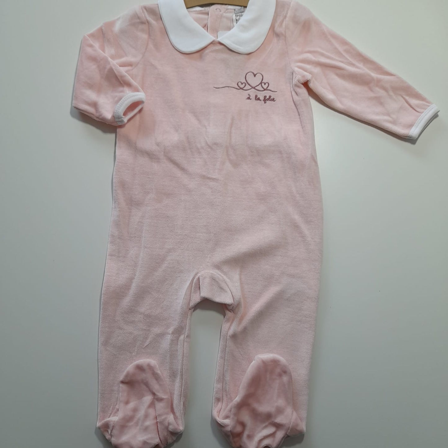 Strampler rosa,weiß Gr 86