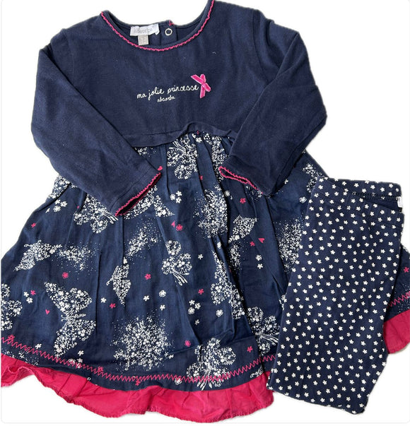 Set: Kleid und Leggings Gr 74