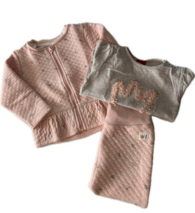 Set: Sweatjacke,Hose und Langarmshirt Gr 74