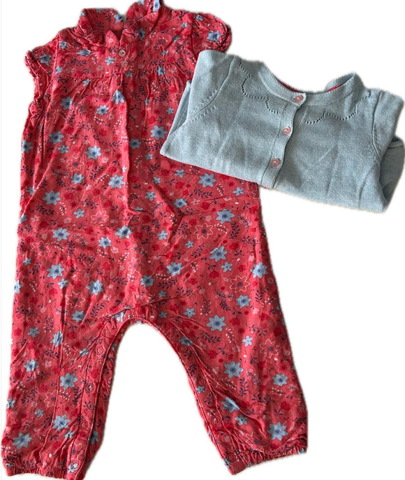 Set: Einteiler und Strickjacke Gr 80
