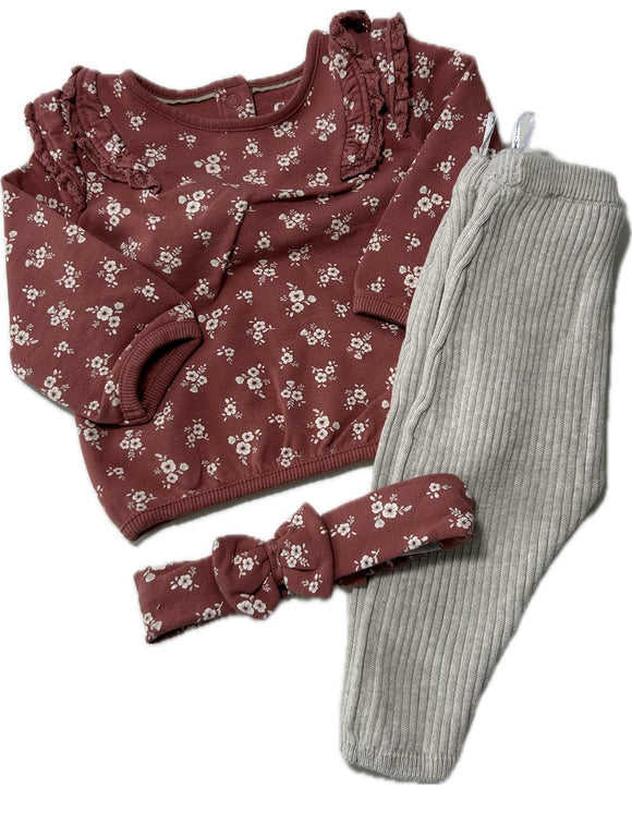 Set: Pullover, Hose und Stirnband Gr 62