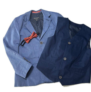 Set: Blazer, Gilet und Fliege Gr 128