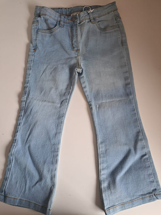 Jeanshose Schlag hellblau