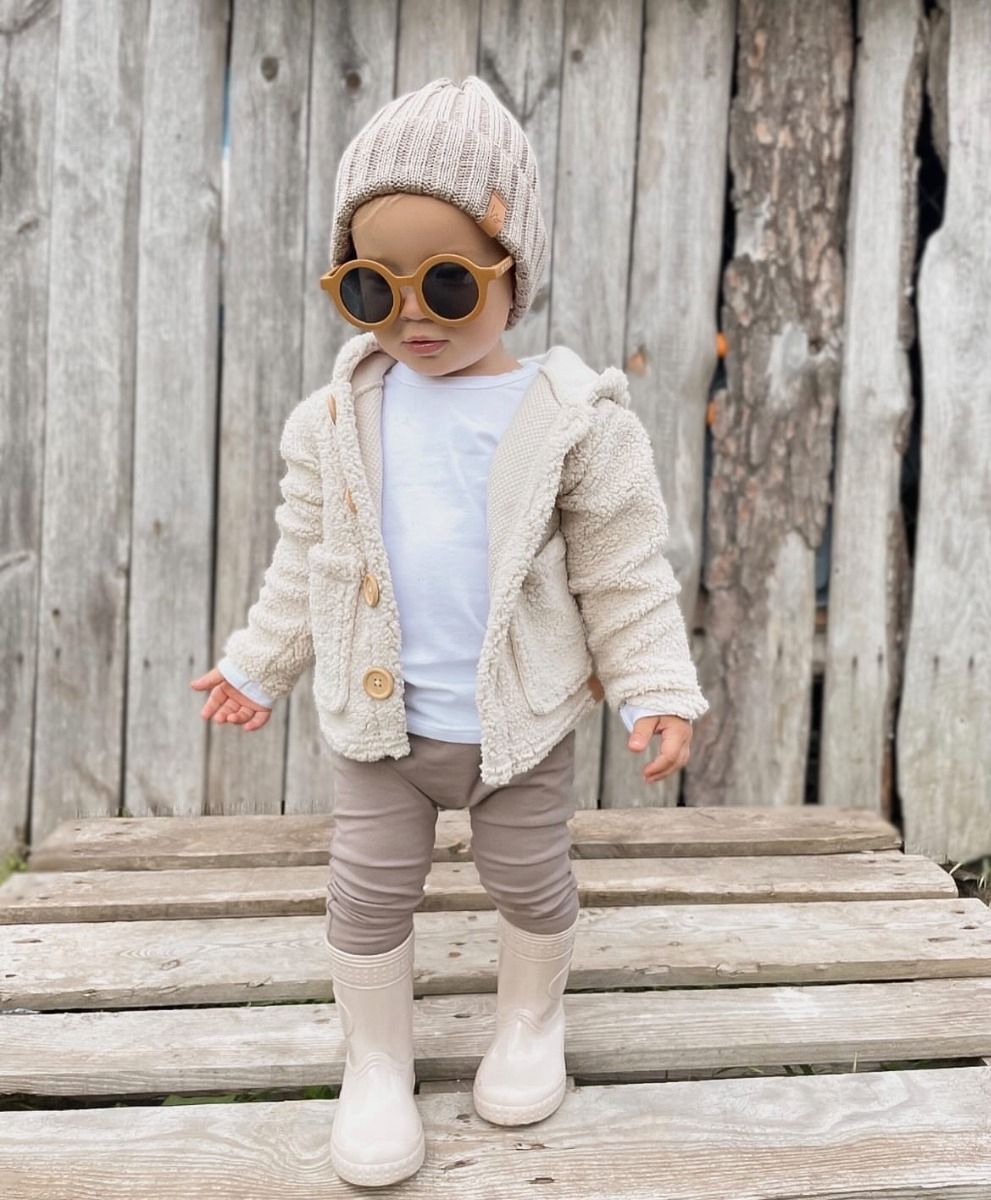 Plüschjacke sand