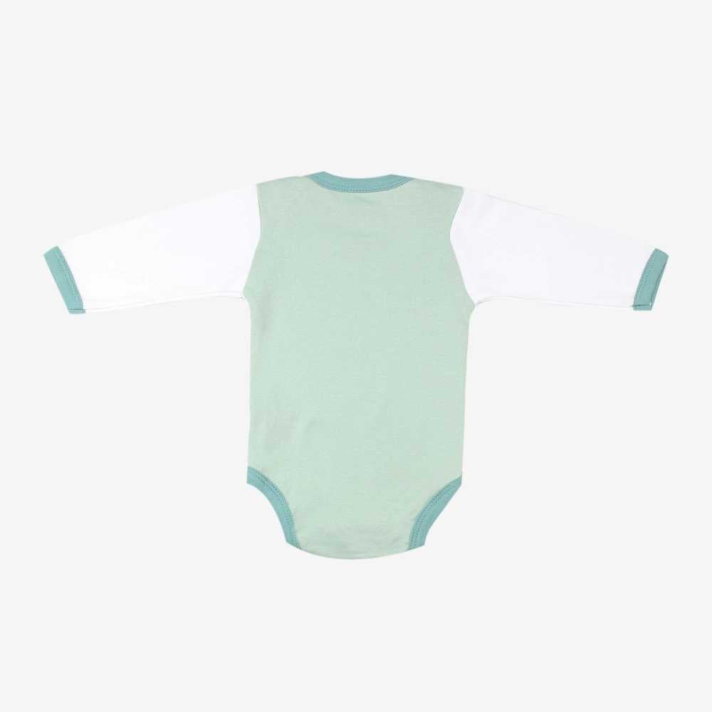 2 Body mit Langen Armen: weiß,blau,Elefanten