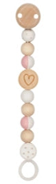 Schnullerkette weiß,rosa reserviert für Geburtsliste #412239